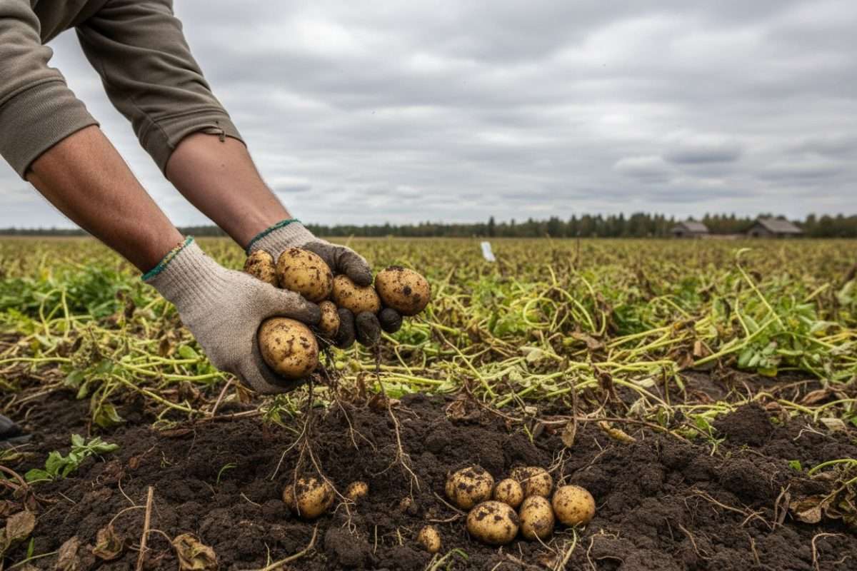 Récoltes de pommes de terre : calendrier, arrachage, conservation