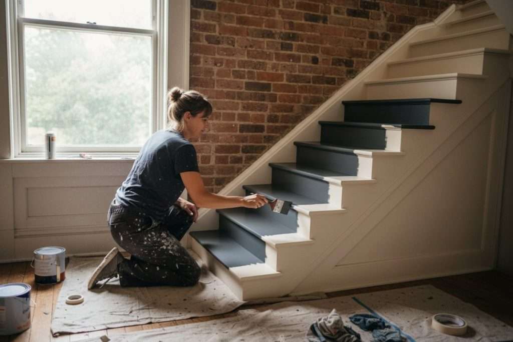 Comment peindre un escalier en 2 couleurs ?