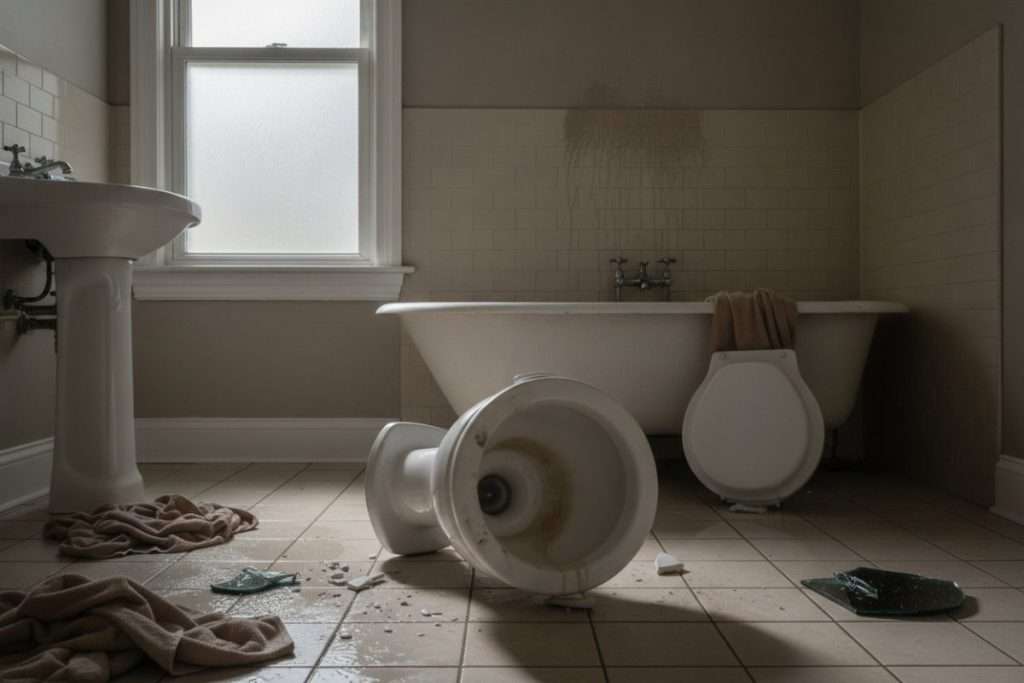 Bloc WC tombé dans les toilettes : que faire ?